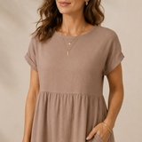 Catalina | Vestido midi fluido de algodón y seda