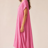 Marisol | Vestido maxi ancho con escote en V y caída fluida