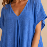 Marisol | Vestido maxi ancho con escote en V y caída fluida