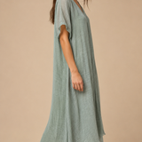Marisol | Vestido maxi ancho con escote en V y caída fluida