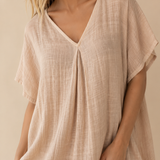 Marisol | Vestido maxi ancho con escote en V y caída fluida