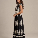 Candela | Vestido maxi de estilo barroco con escote en V
