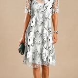 Elisa | Elegante vestido de chiffon con estampado floral