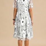 Elisa | Elegante vestido de chiffon con estampado floral
