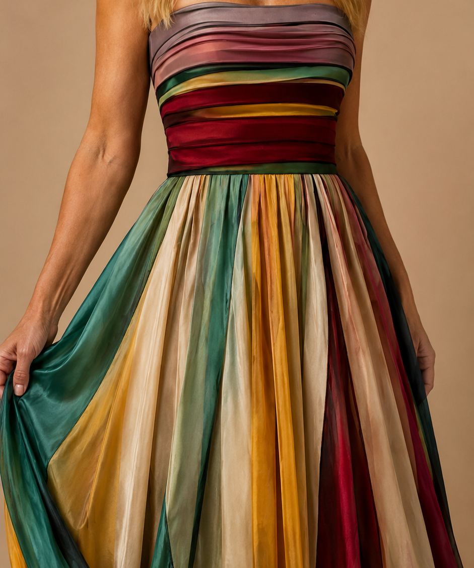 Sofía | Vestido A-línea sin tirantes