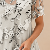 Elisa | Elegante vestido de chiffon con estampado floral