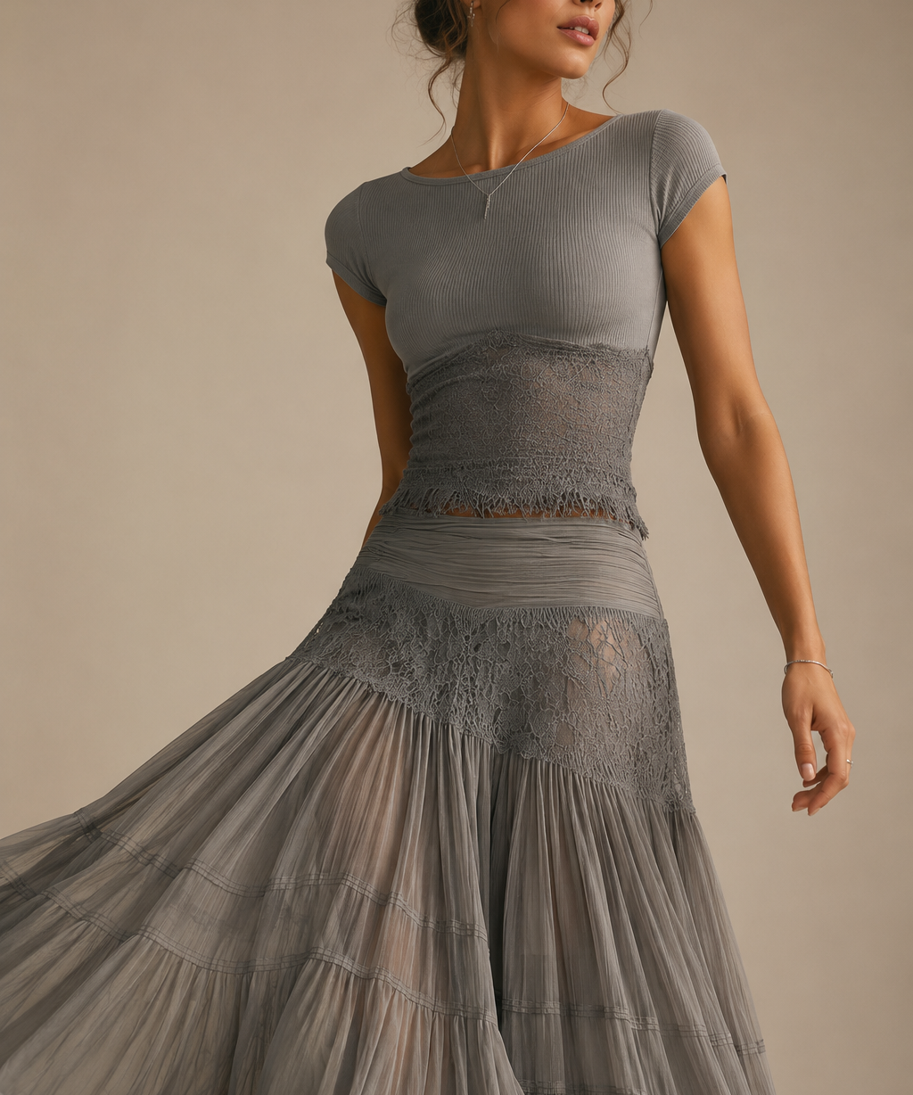 Elena | Conjunto de falda maxi y top