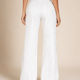 Pantalones de tiro alto cruzados