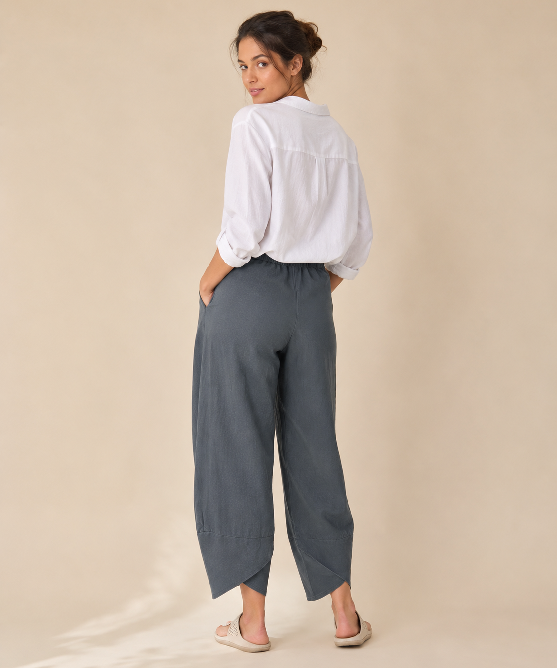 Pantalones de pierna ancha