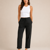 Pantalones de lino con cordón