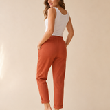 Pantalones de lino con cordón