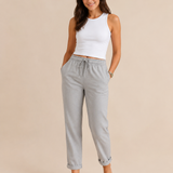 Pantalones de lino con cordón