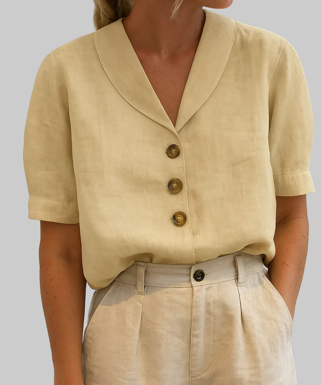 Evelinda | Blusa de lino elegante