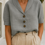 Evelinda | Blusa de Lino Elegante