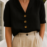 Evelinda | Blusa de Lino Elegante