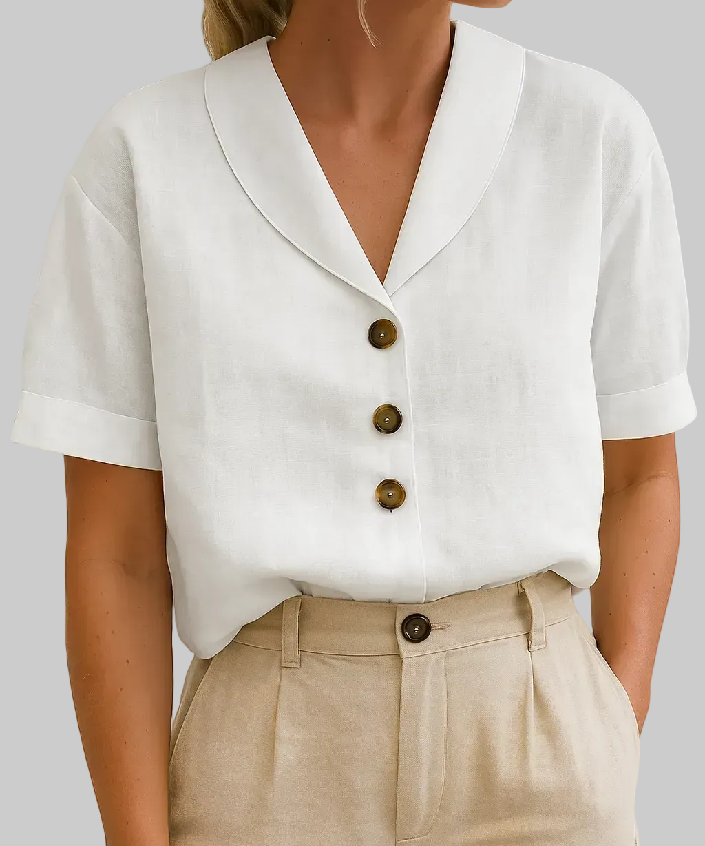 Evelinda | Blusa de Lino Elegante