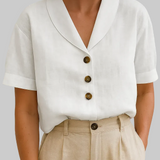 Evelinda | Blusa de Lino Elegante