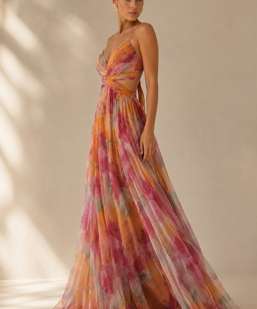 Minea | Vestido largo fluido con tirantes