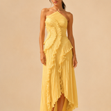 Eveliina | Vestido plisado con volantes