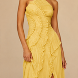 Eveliina | Vestido plisado con volantes