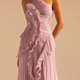 Eveliina | Vestido plisado con volantes