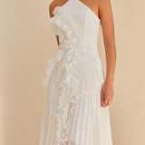 Eveliina | Vestido plisado con volantes