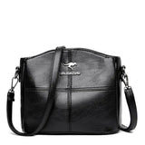 Elegante bolso de mano de cuero bordado y bolso crossbody para mujeres
