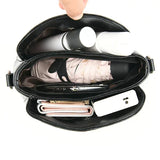 Elegante bolso de mano de cuero bordado y bolso crossbody para mujeres