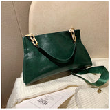 Elegante bolso de hombro de cuero suave – gran capacidad, bolso de moda