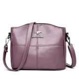 Elegante bolso de mano de cuero bordado y bolso crossbody para mujeres