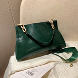 Elegante bolso de hombro de cuero suave – gran capacidad, bolso de moda