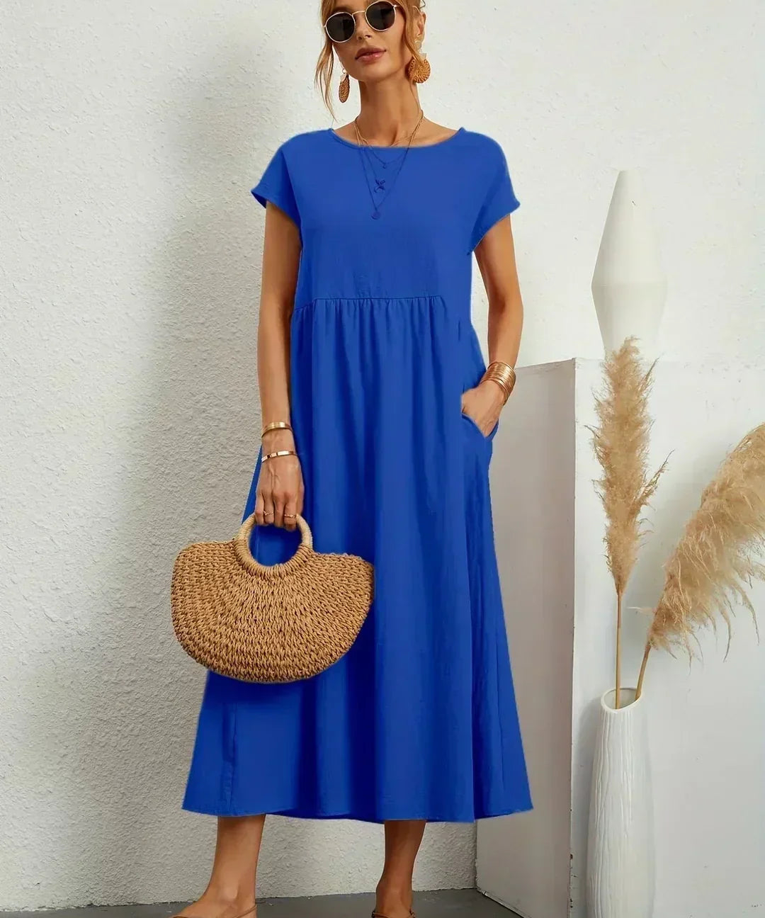 Rosario | Vestido midi con falda acampanada
