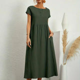 Rosario | Vestido midi con falda acampanada