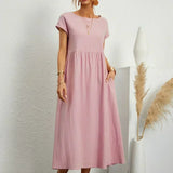 Rosario | Vestido midi con falda acampanada