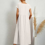 Rosario | Vestido midi con falda acampanada