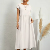 Rosario | Vestido midi con falda acampanada