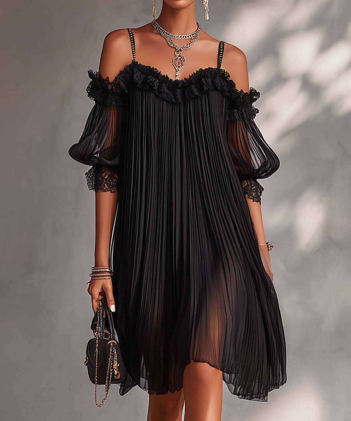 Aurore | Vestido largo de muselina con escote en V