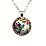 Citlali | Collar con colibrí en vitral