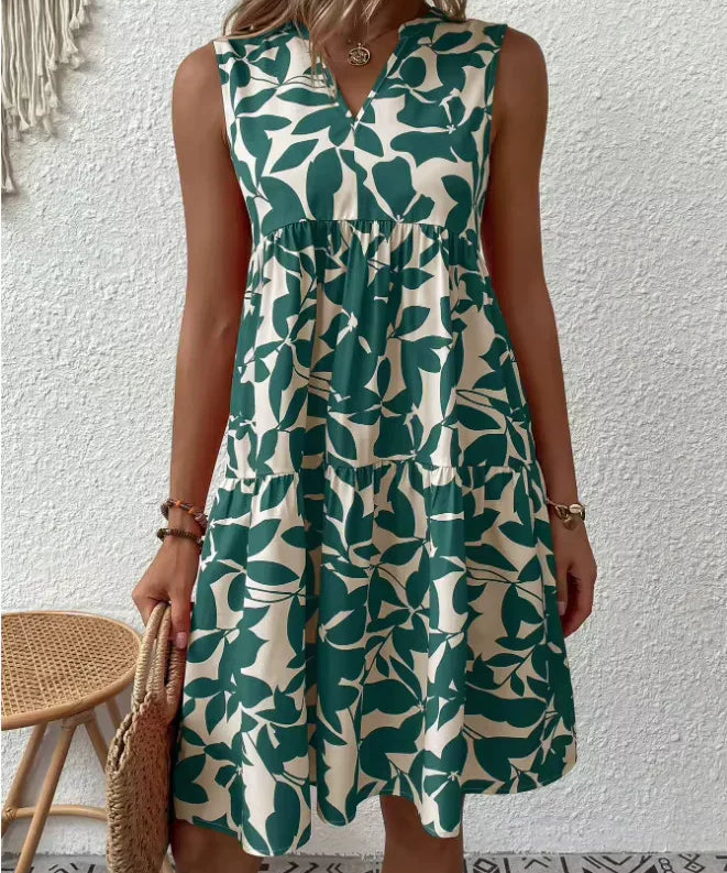 Jana | Vestido sin mangas con estampado floral