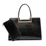 Conjunto de bolso y billetera de cuero