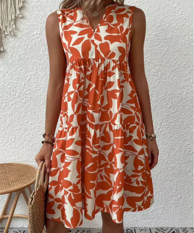 Jana | Vestido sin mangas con estampado floral