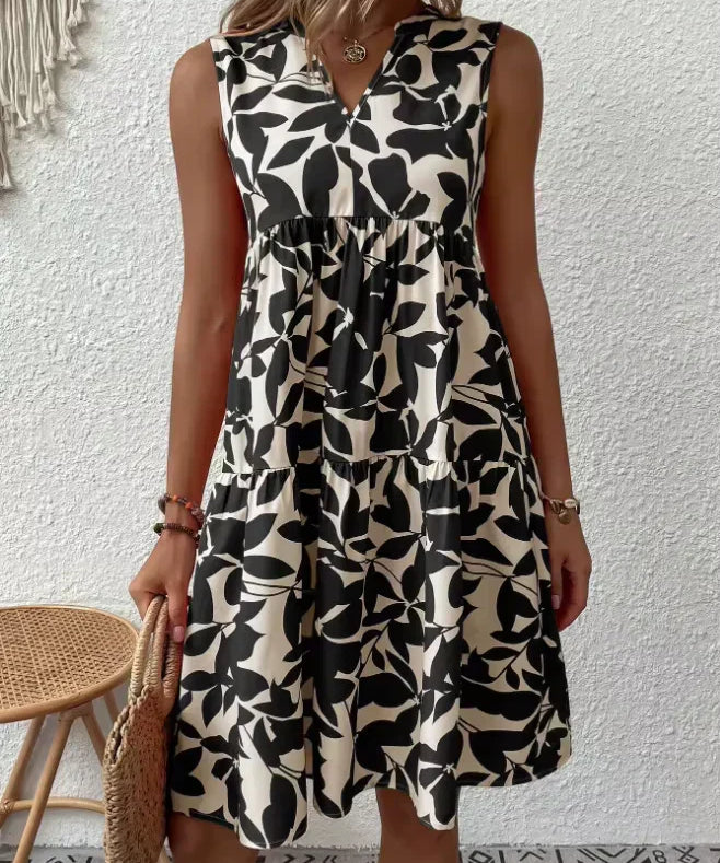Jana | Vestido sin mangas con estampado floral