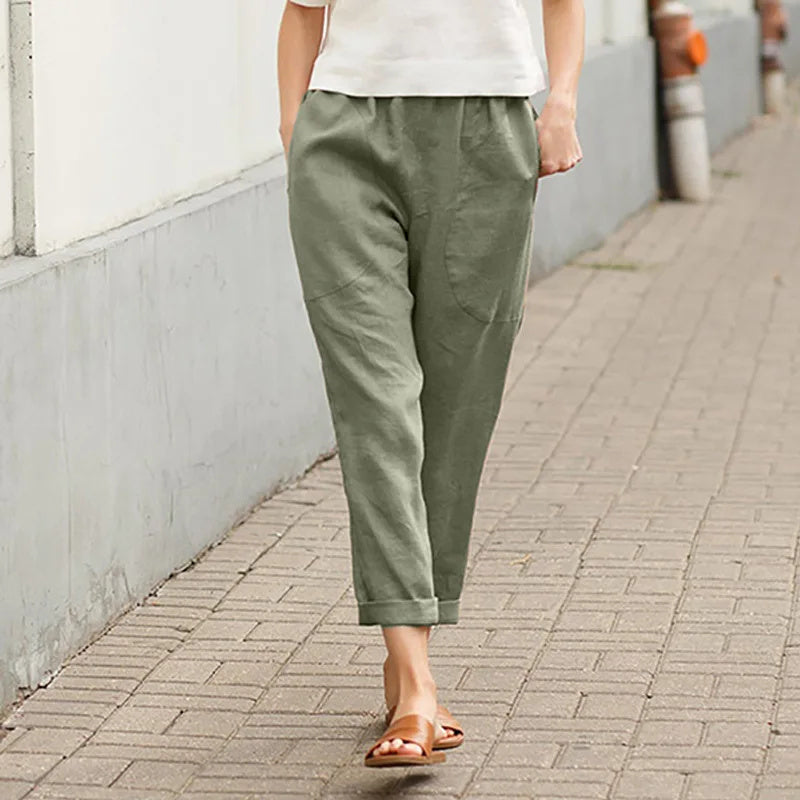 Sofía | Pantalón de tiro alto con bolsillos