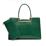 Conjunto de bolso y billetera de cuero