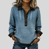 Nayeli | Blusa de punto con cuello y botones