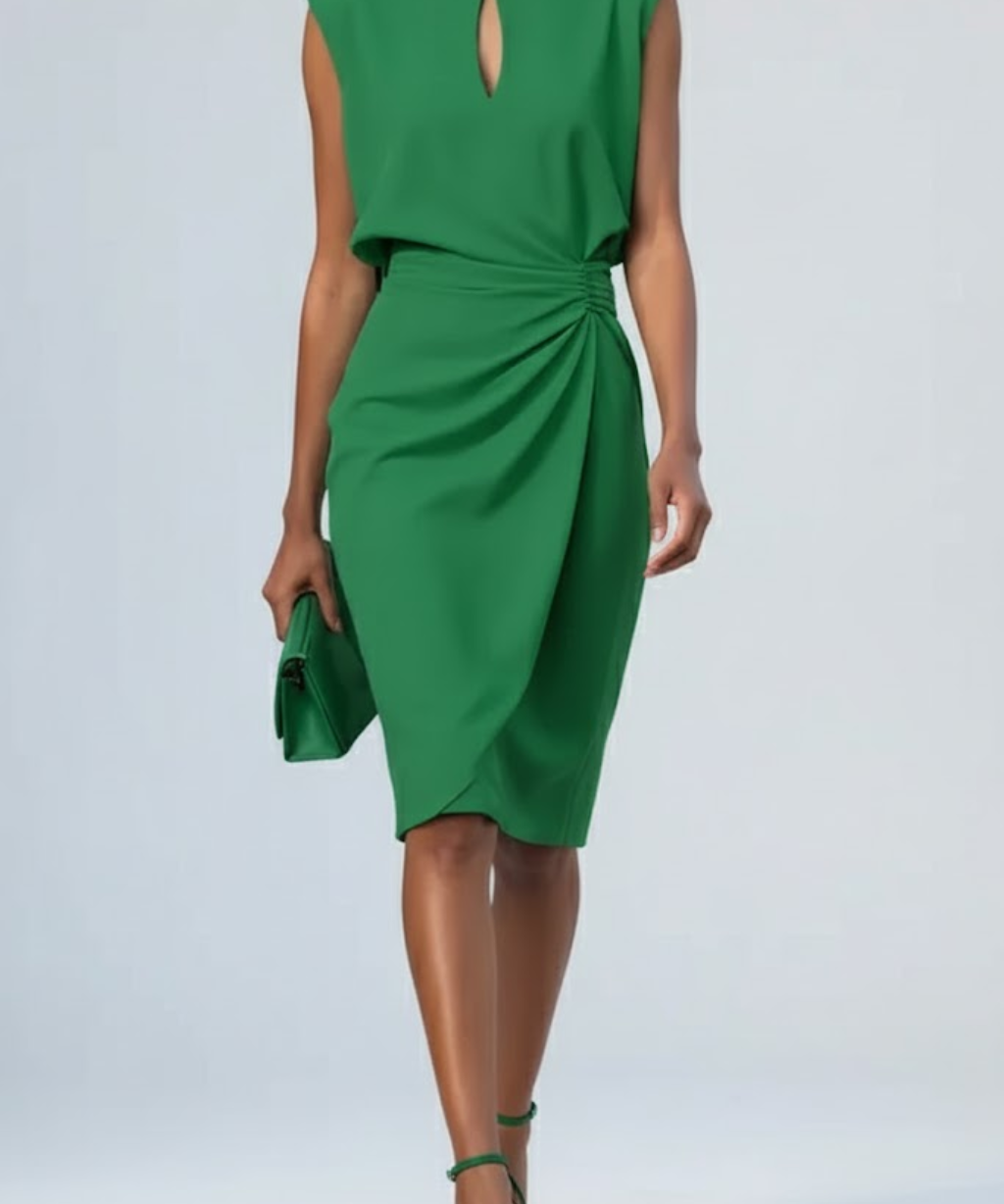 Ileana | Vestido midi drapeado