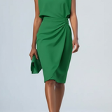 Ileana | Vestido midi drapeado