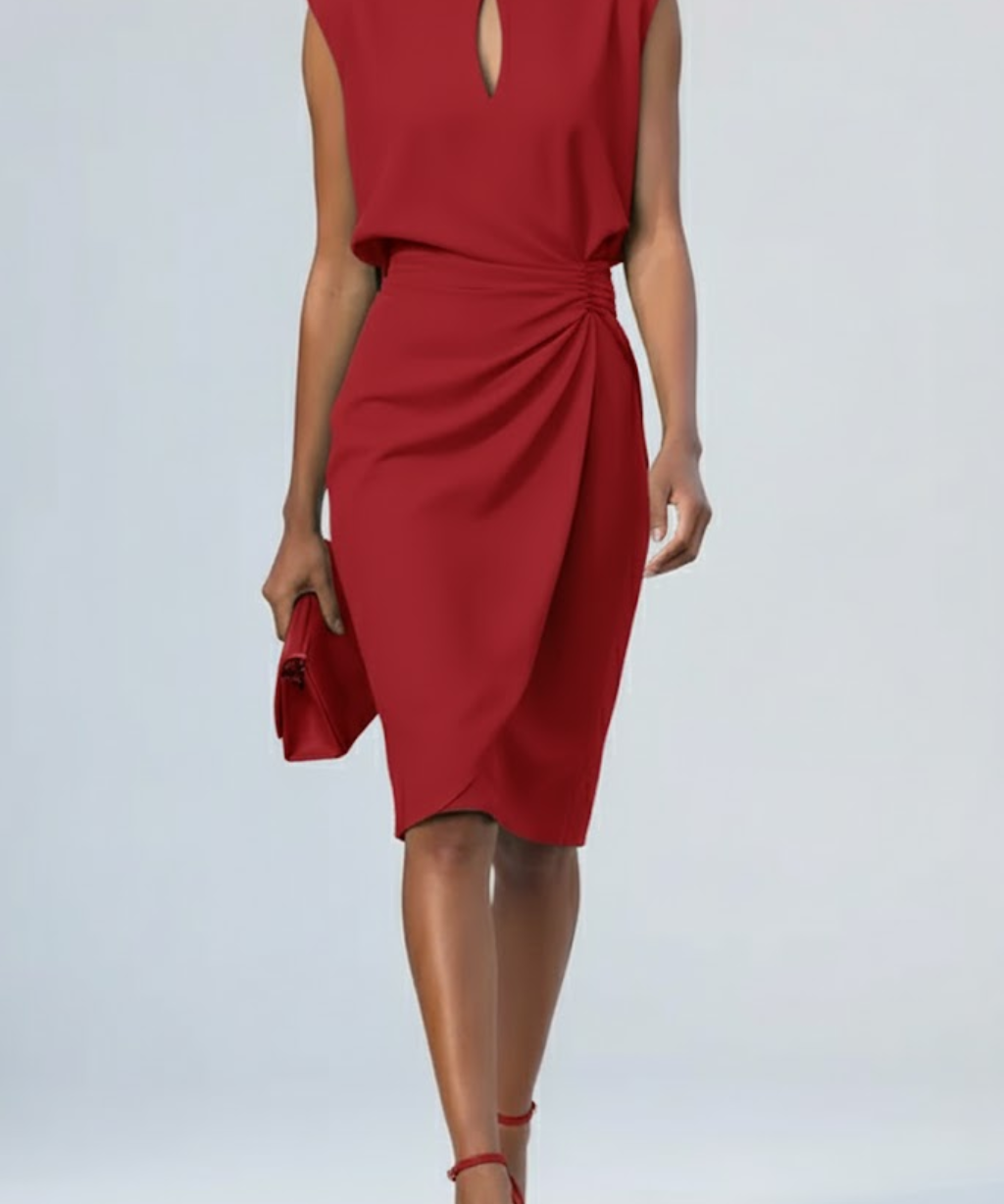 Ileana | Vestido midi drapeado