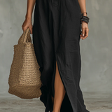 Renata | Vestido largo camisero fluido