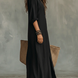 Renata | Vestido largo camisero fluido